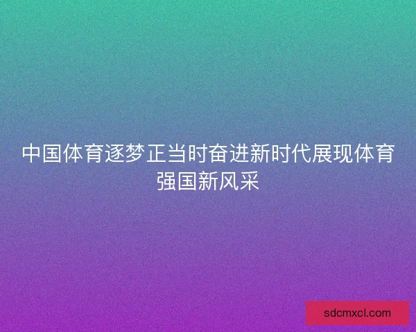 中国体育逐梦正当时奋进新时代展现体育强国新风采 中国体育逐梦正当时奋进新时代展现体育强国新风采